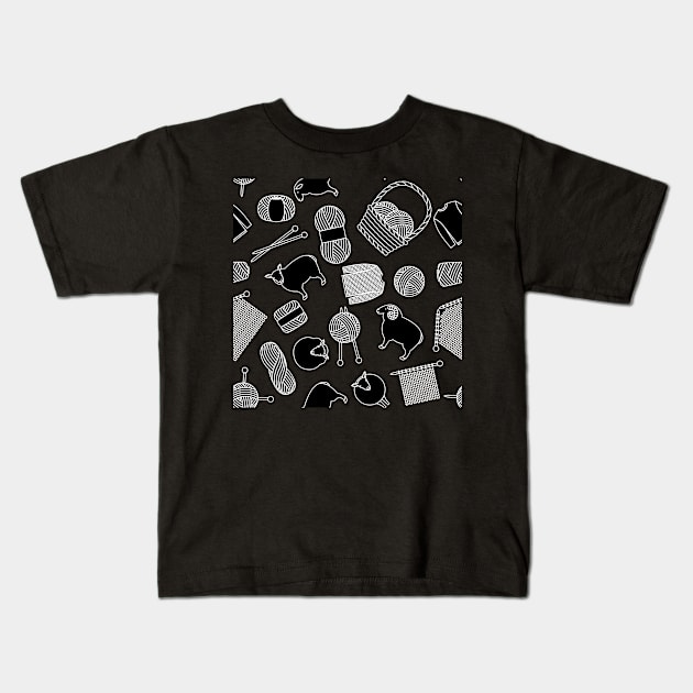 Knit Pattern Kids T-Shirt by FunnyStylesShop